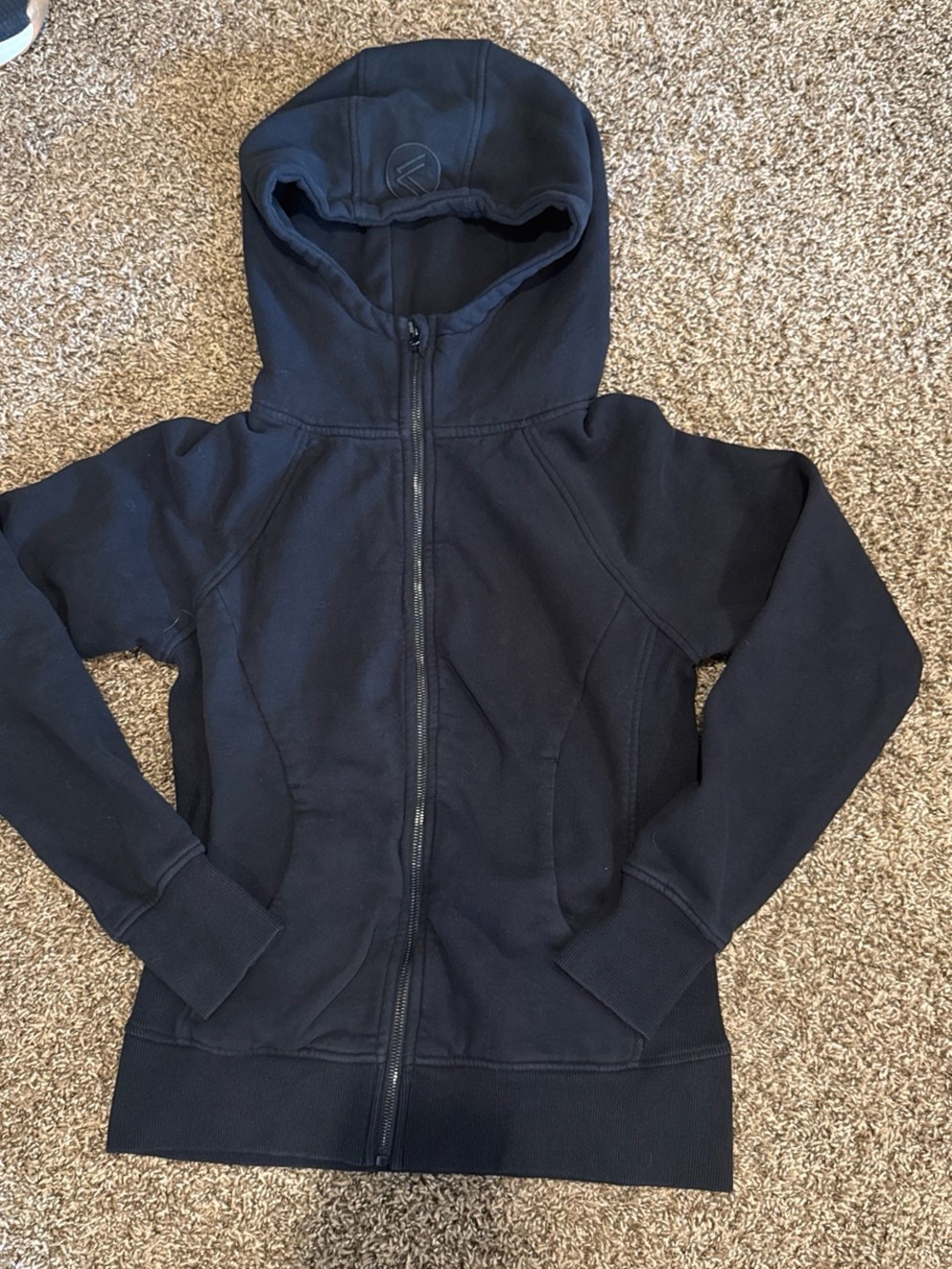 Women's Black Zip-Up Hooded Sweatshirt